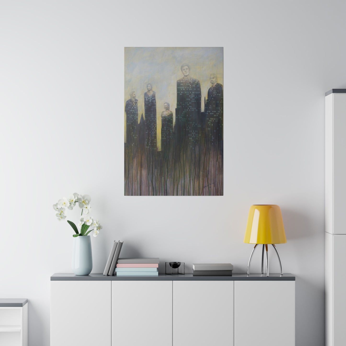 "Temple" - Original Painting by Takenya Rosetta, Stretched Canvas
