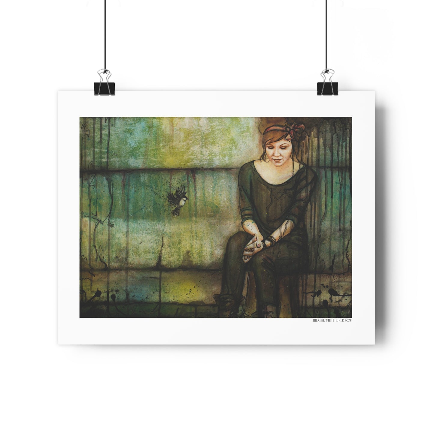 "The Girl With the Red Bow" Giclée Art Print by Takenya Rosetta