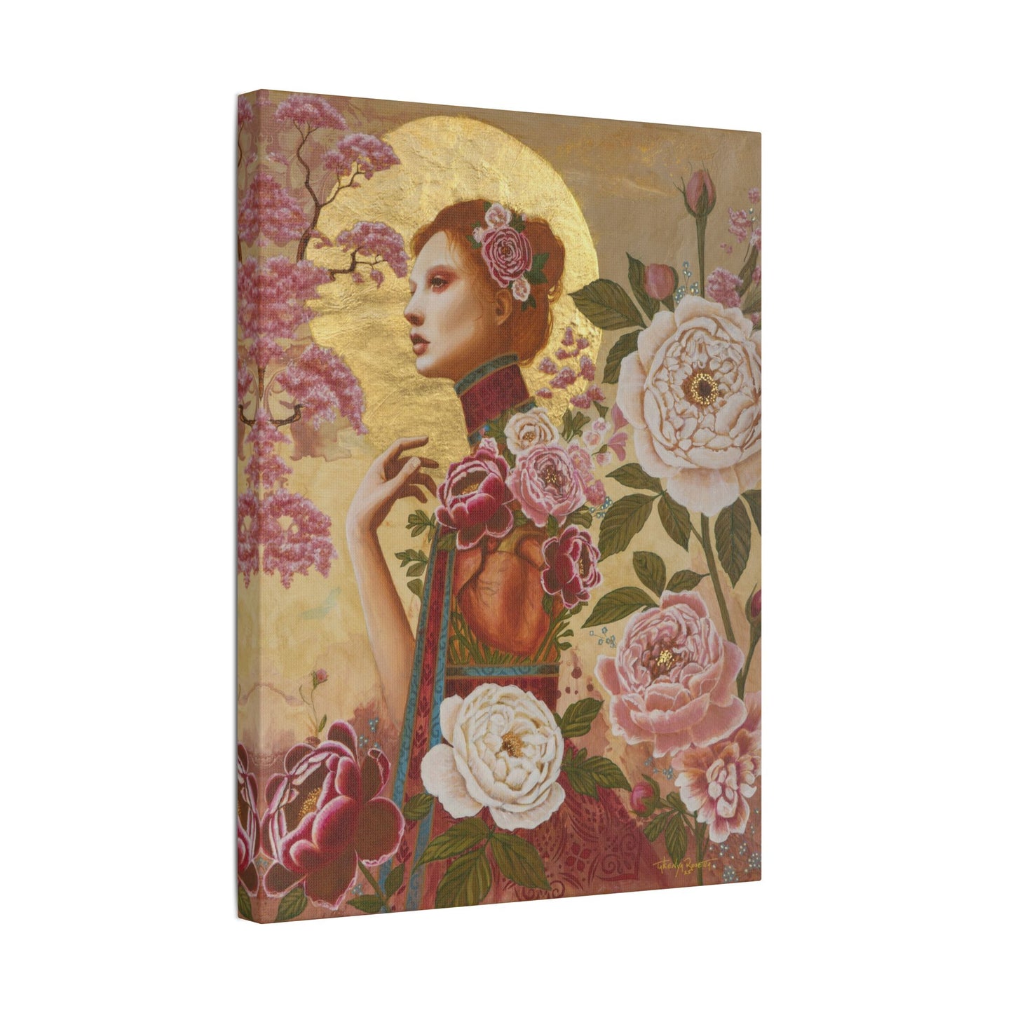 Experiencing Growth: Matters of the Heart – Satin Canvas Print (18x24) by Takenya Rosetta