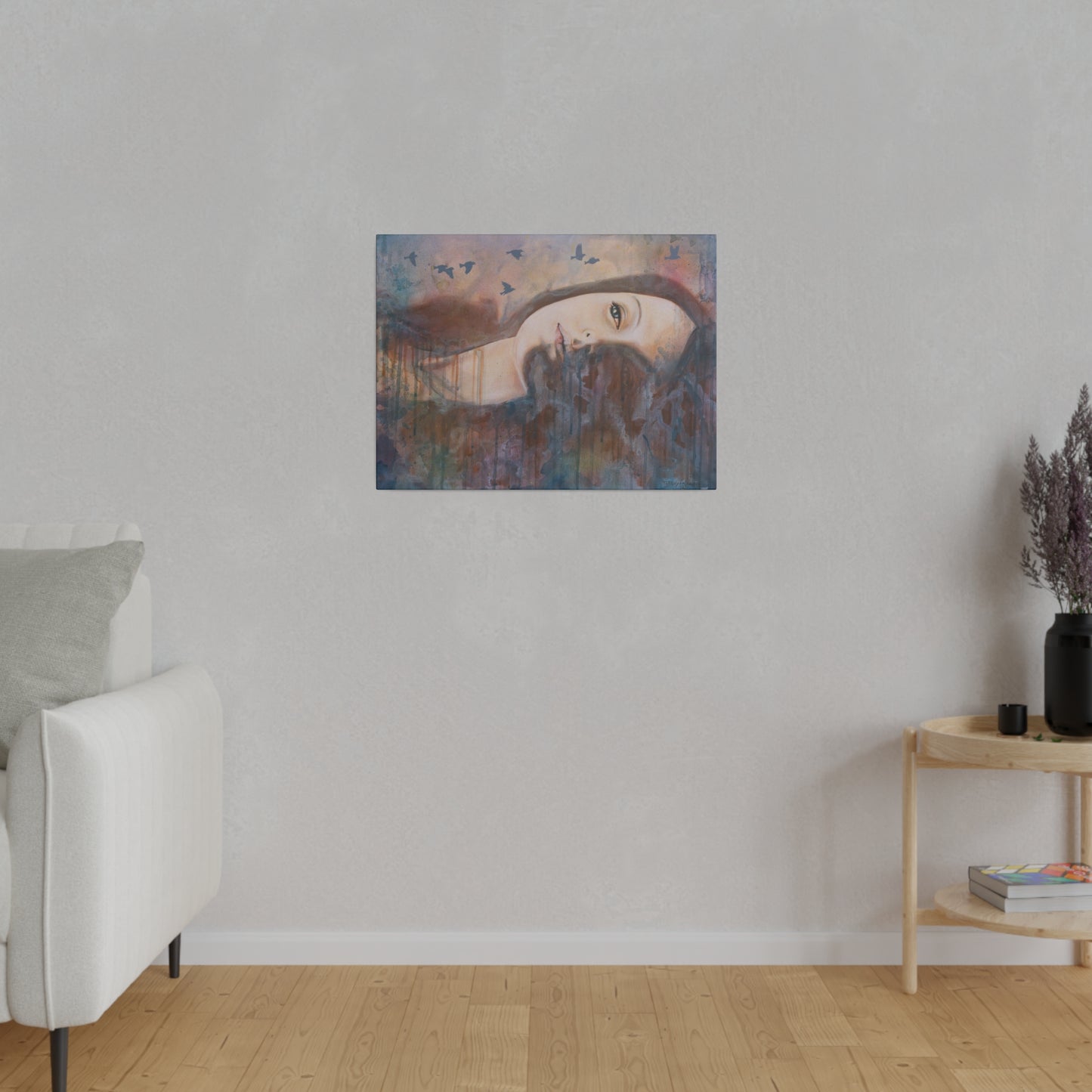 "Serenity" - Original Painting by Takenya Rosetta, Stretched Canvas