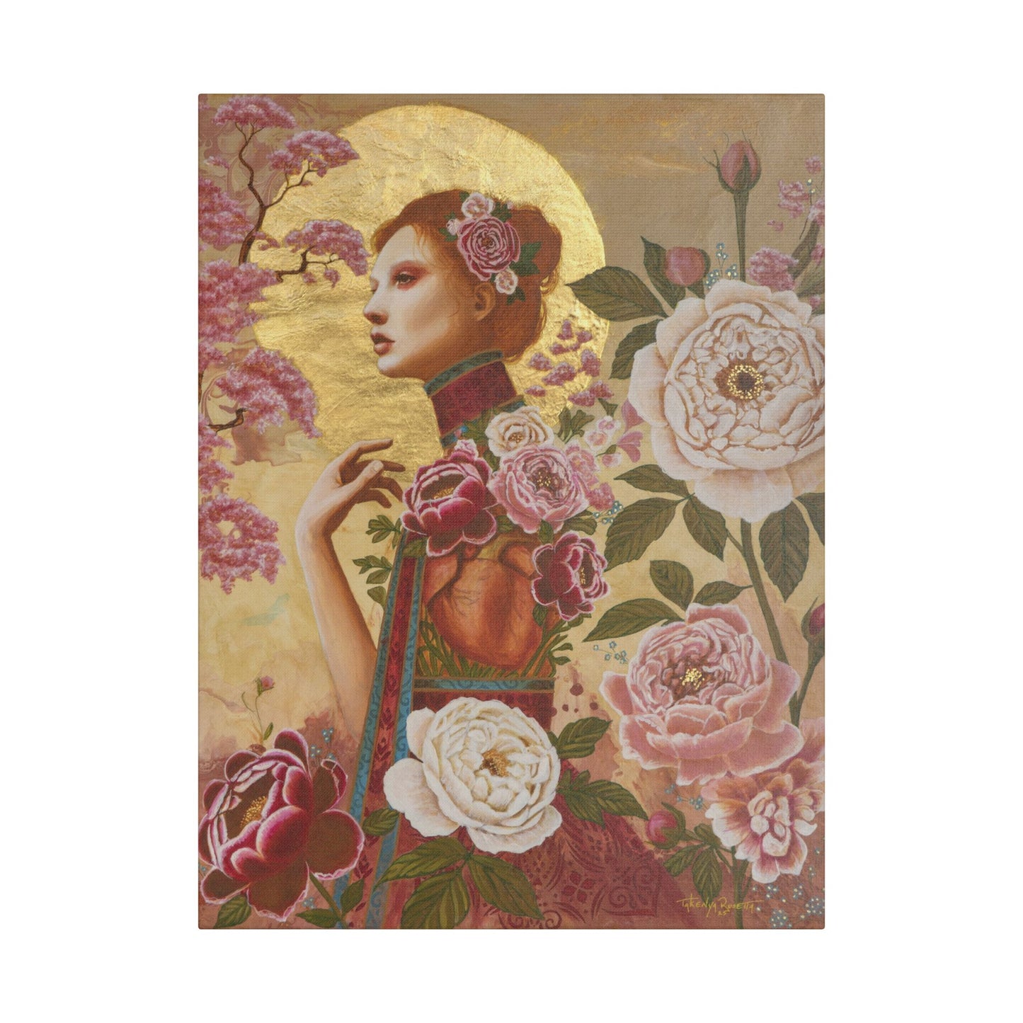 Experiencing Growth: Matters of the Heart – Satin Canvas Print (18x24) by Takenya Rosetta