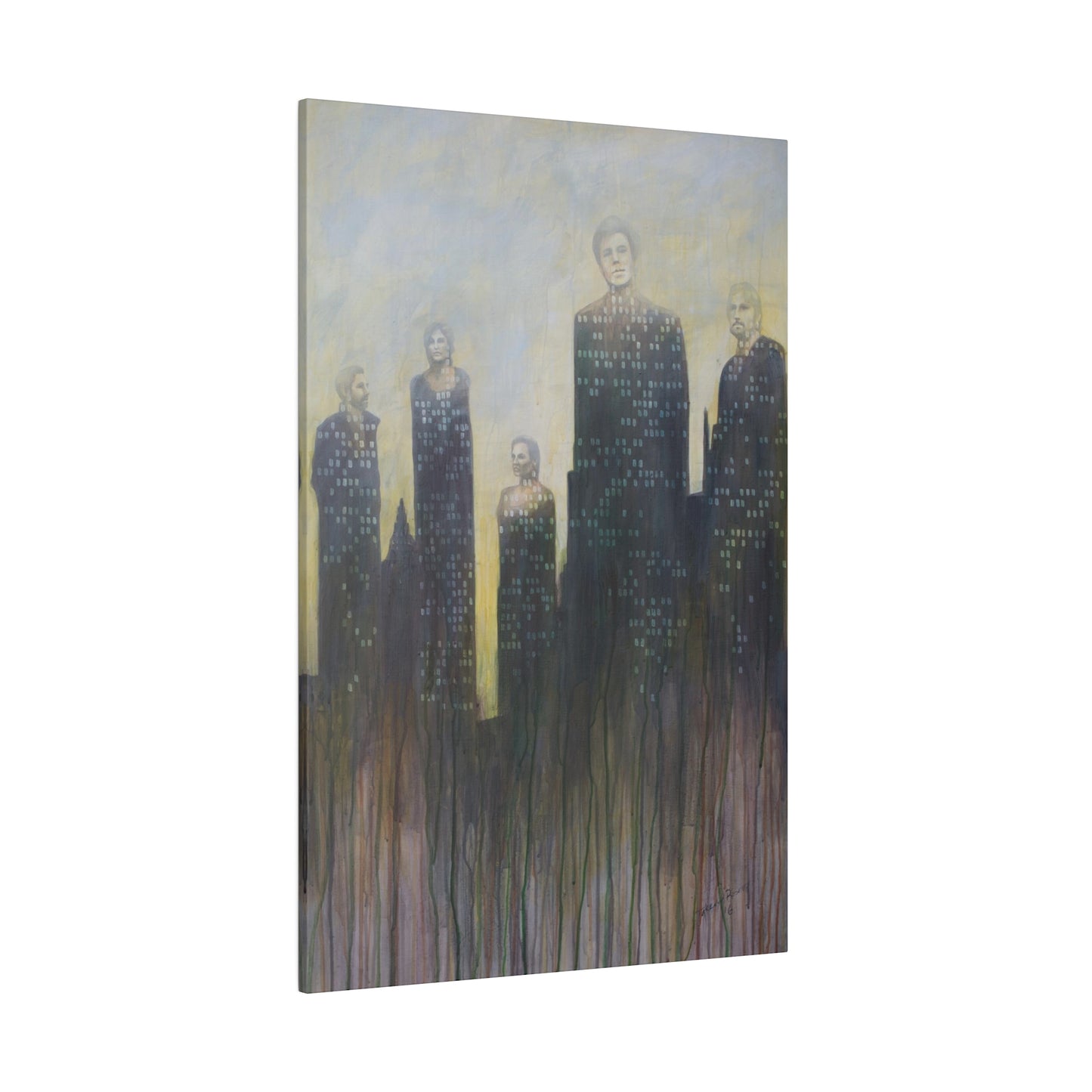 "Temple" - Original Painting by Takenya Rosetta, Stretched Canvas