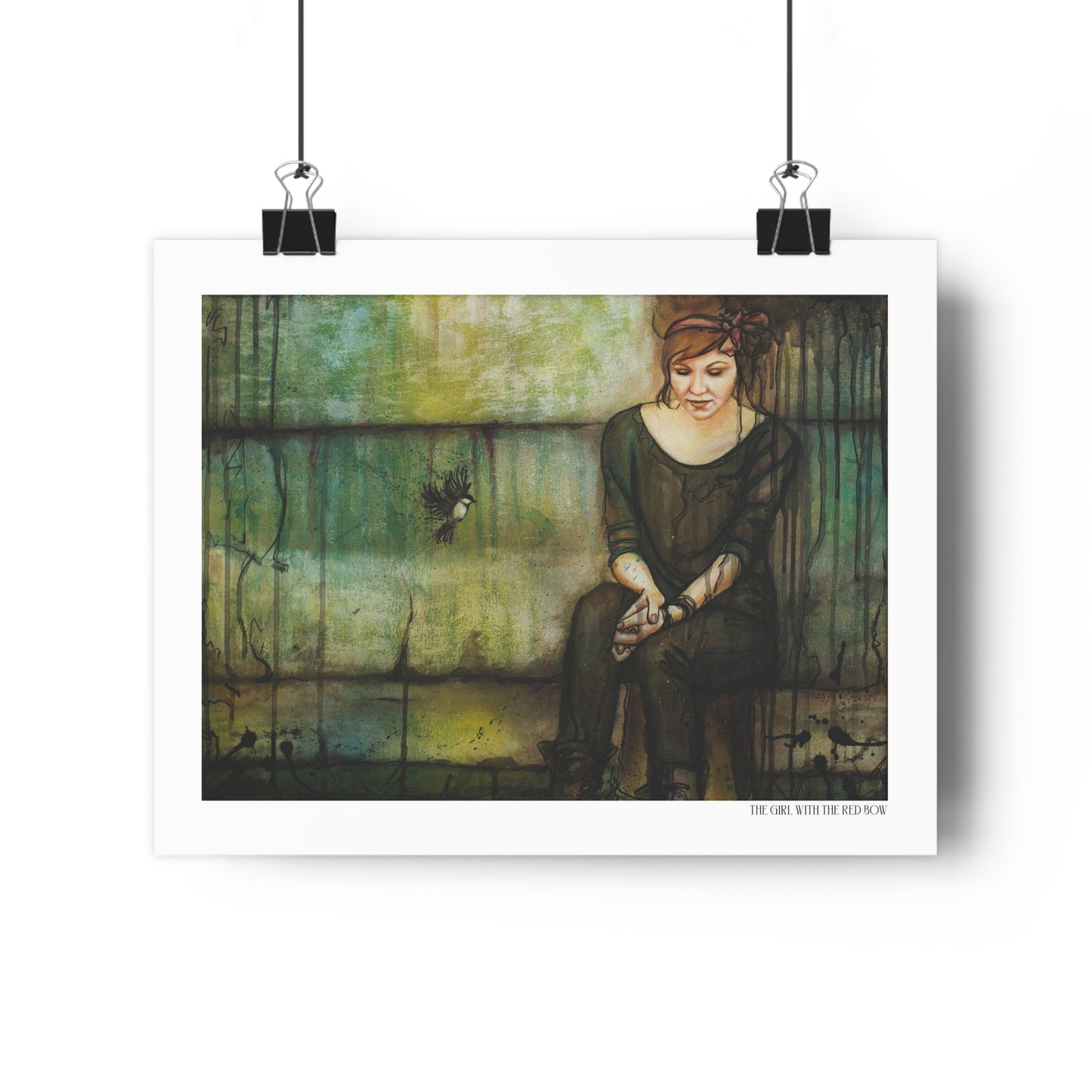"The Girl With the Red Bow" Giclée Art Print by Takenya Rosetta