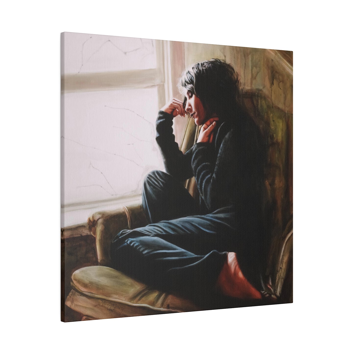 "Seeking Solace" - Original Painting by Takenya Rosetta, Stretched Canvas