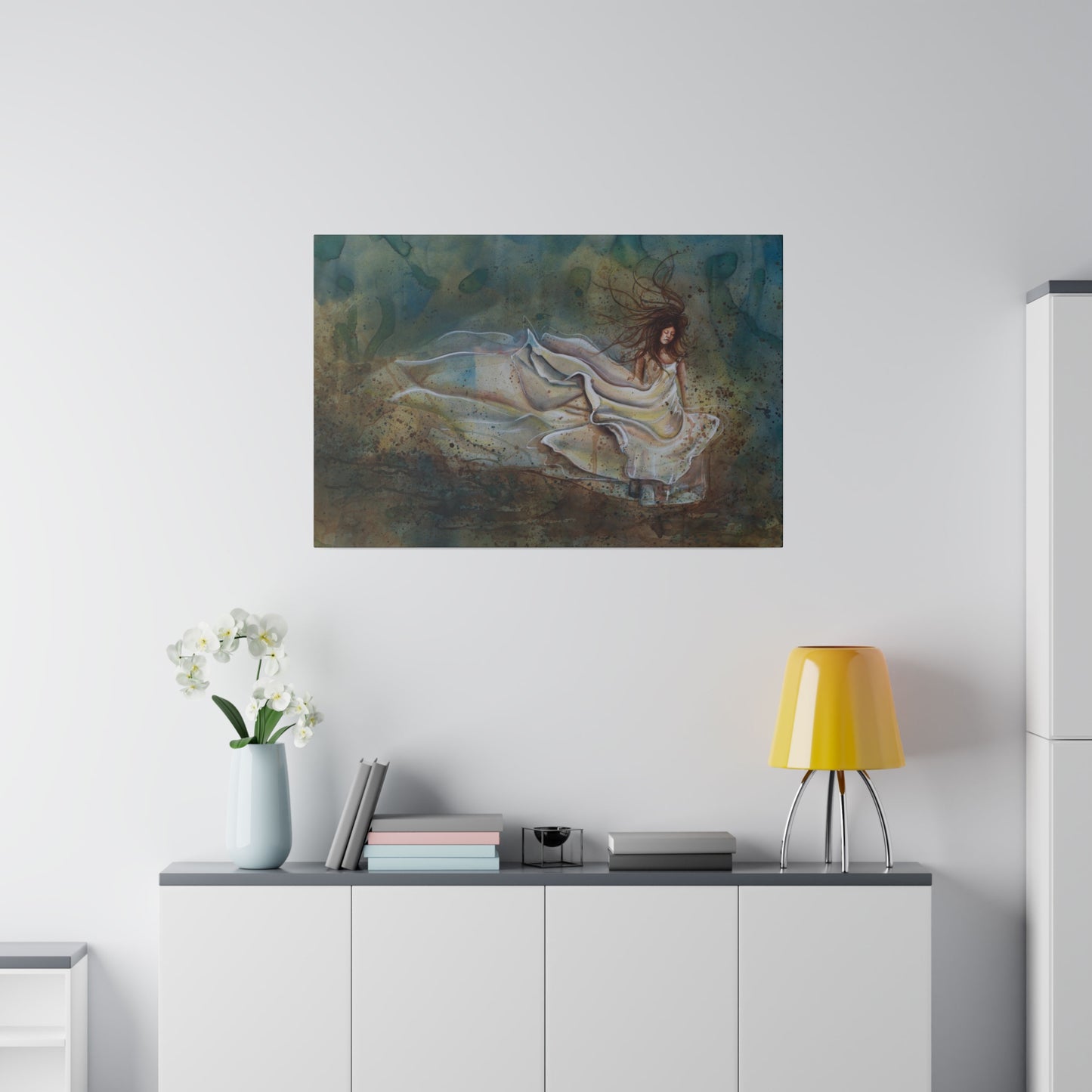 "Calm in the Storm" - Original Painting by Takenya Rosetta, Stretched Canvas