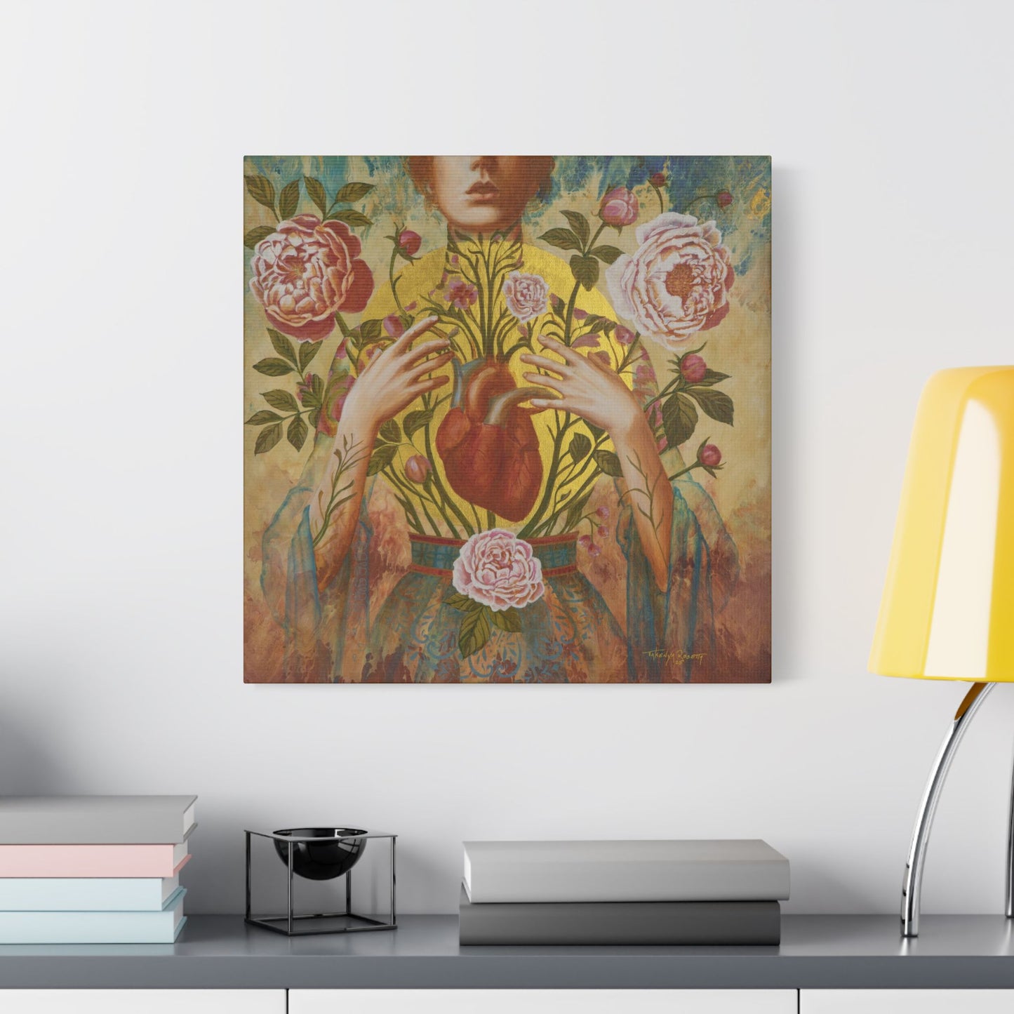 "What the Heart Consumes" – Canvas Print (20x20) by Takenya Rosetta