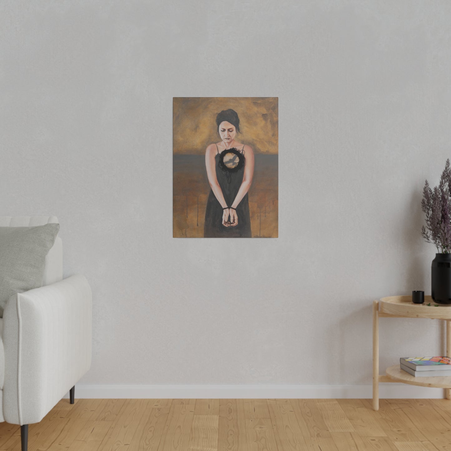 "Experiencing Shame: Trapped" - Original Painting by Takenya Rosetta, Stretched Canvas