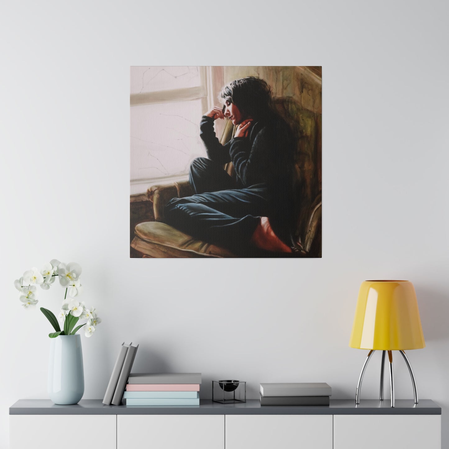 "Seeking Solace" - Original Painting by Takenya Rosetta, Stretched Canvas