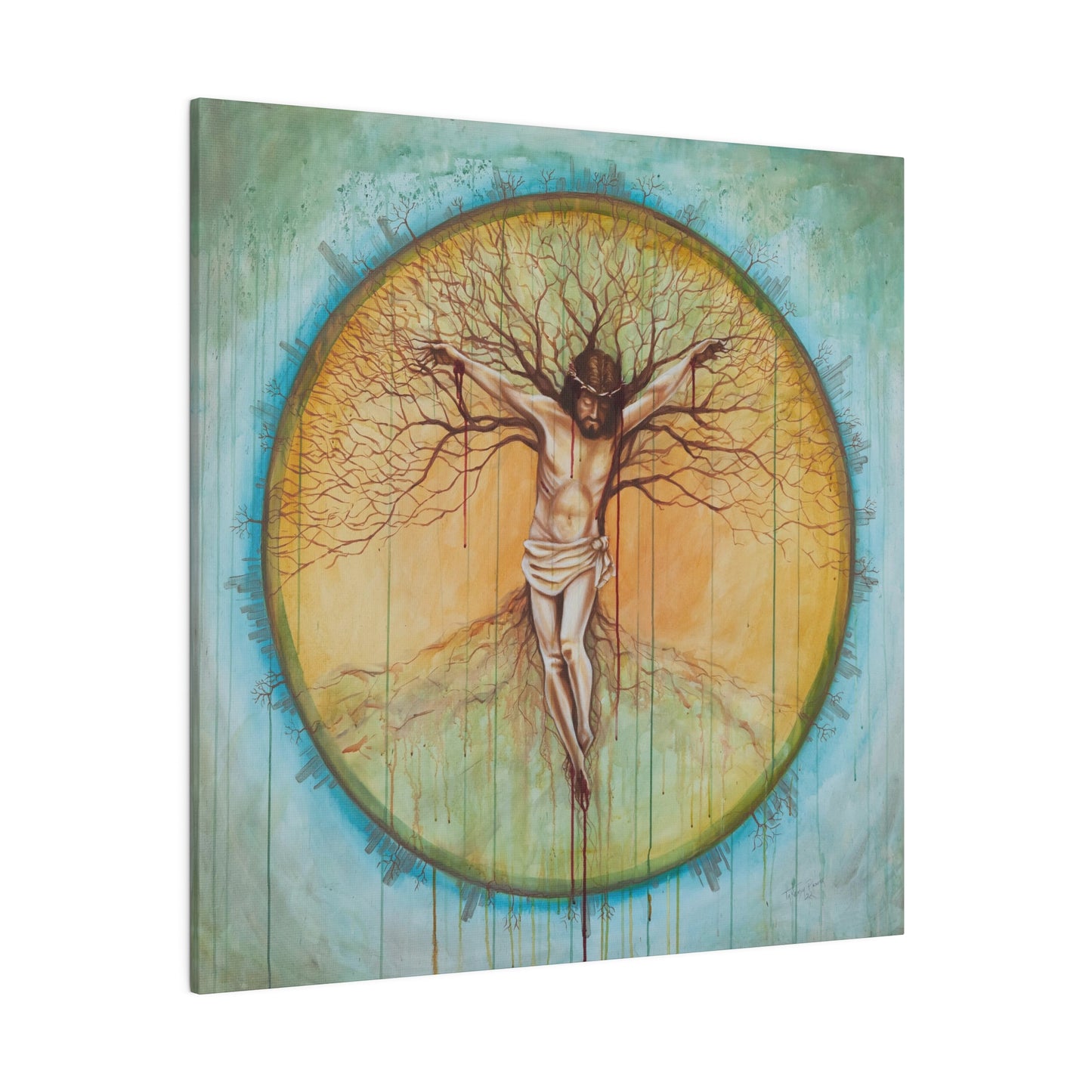 "Tree of Life" - Original Painting by Takenya Rosetta, Stretched Canvas