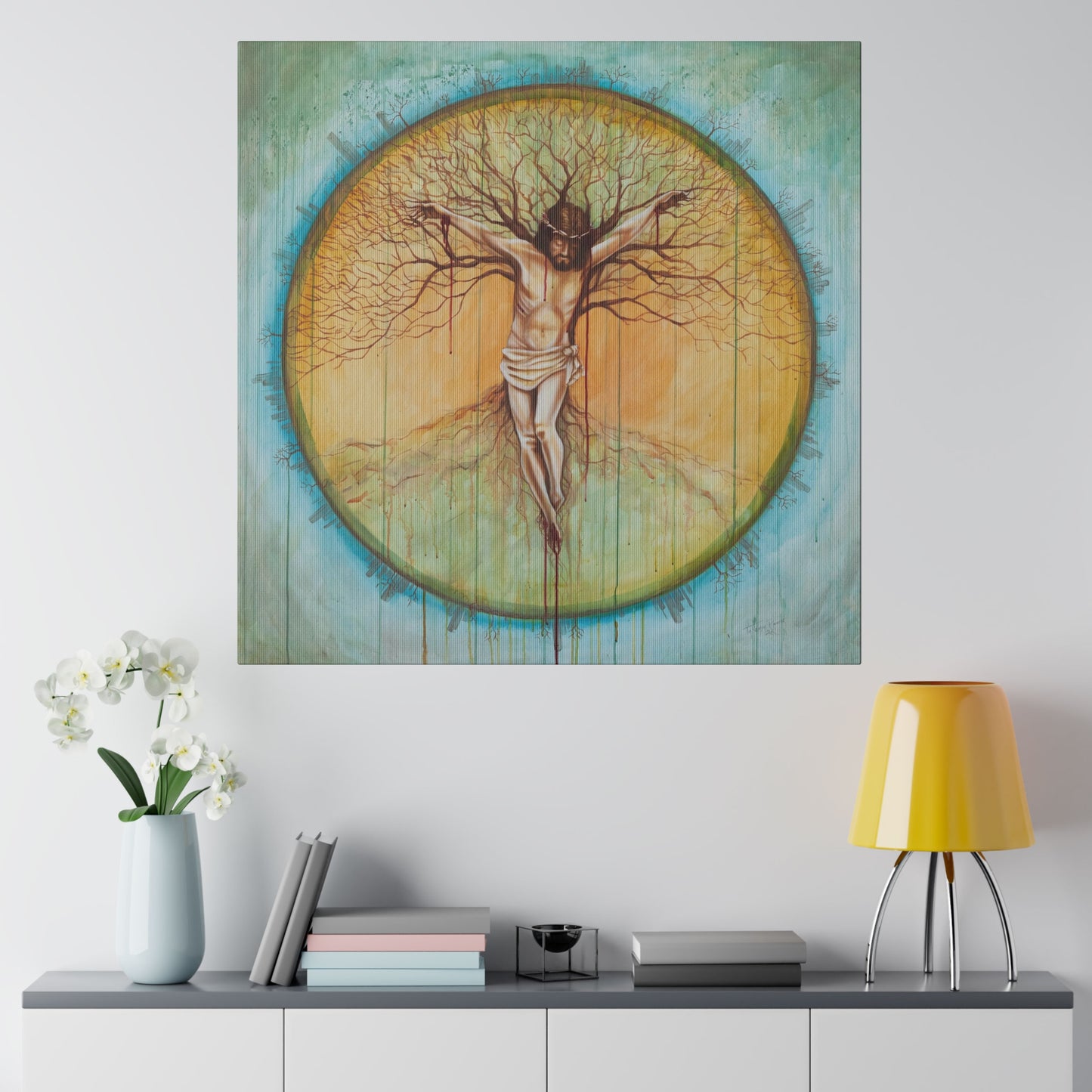 "Tree of Life" - Original Painting by Takenya Rosetta, Stretched Canvas