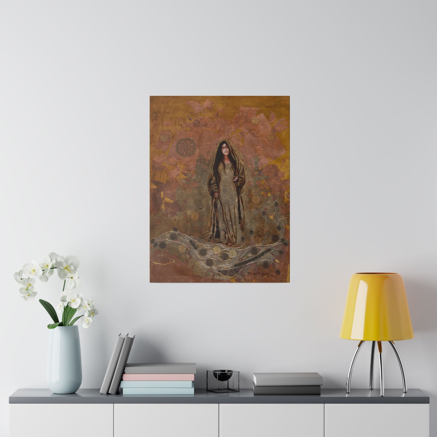 "In The World But Not Of It" - Original Painting by Takenya Rosetta, Stretched Canvas