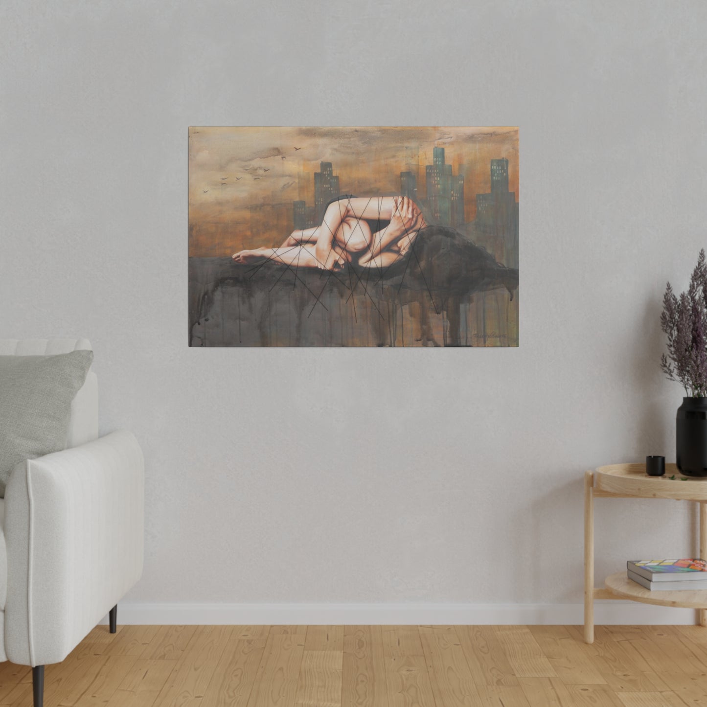 "Experiencing Shame: Incapacitated" - Original Painting by Takenya Rosetta, Stretched Canvas