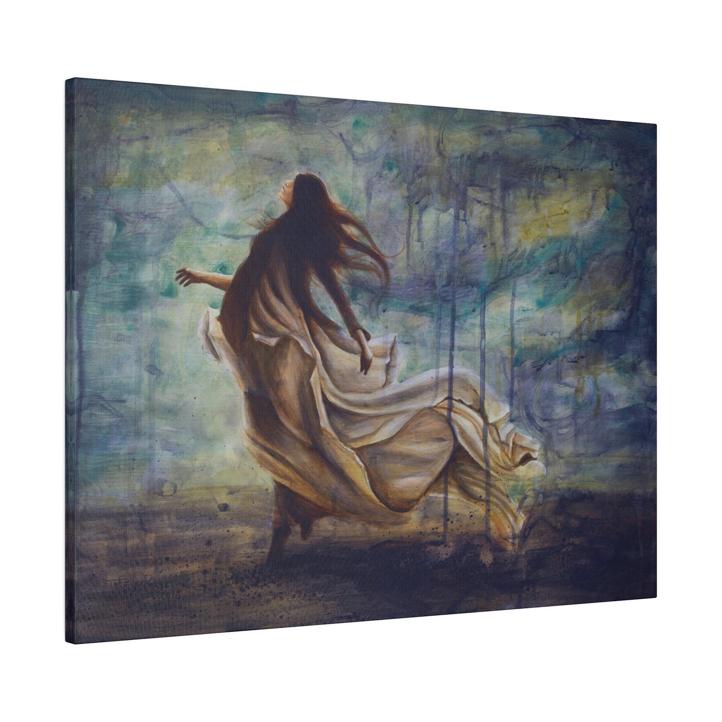 "Calm in the Storm" - Original Painting by Takenya Rosetta, Stretched Canvas