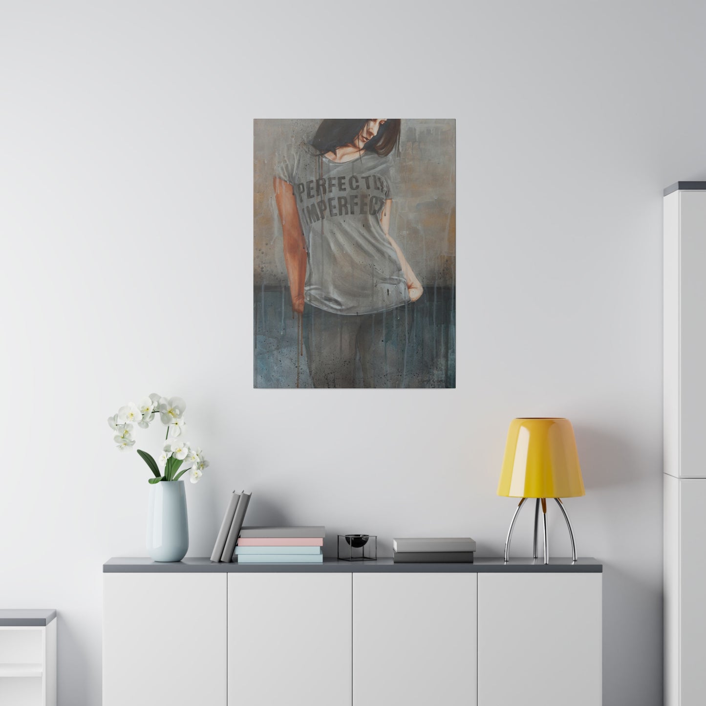 "Perfectly Imperfect" - Original Painting by Takenya Rosetta, Stretched Canvas