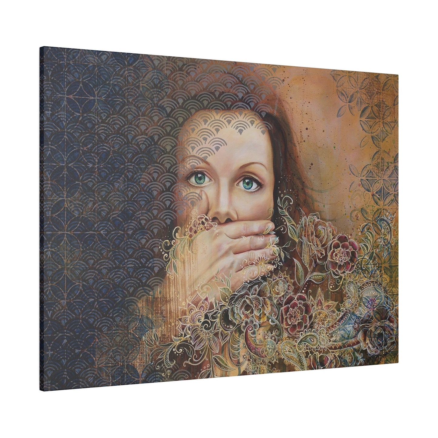 "I Will Not Stay Silent" - Original Painting by Takenya Rosetta, Stretched Canvas