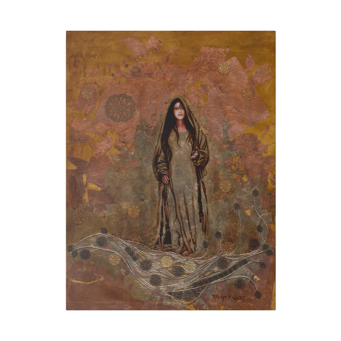 "In The World But Not Of It" - Original Painting by Takenya Rosetta, Stretched Canvas