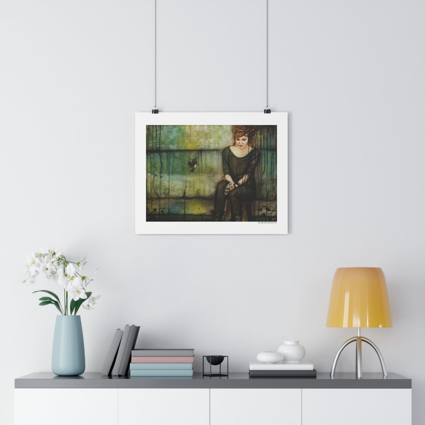 "The Girl With the Red Bow" Giclée Art Print by Takenya Rosetta