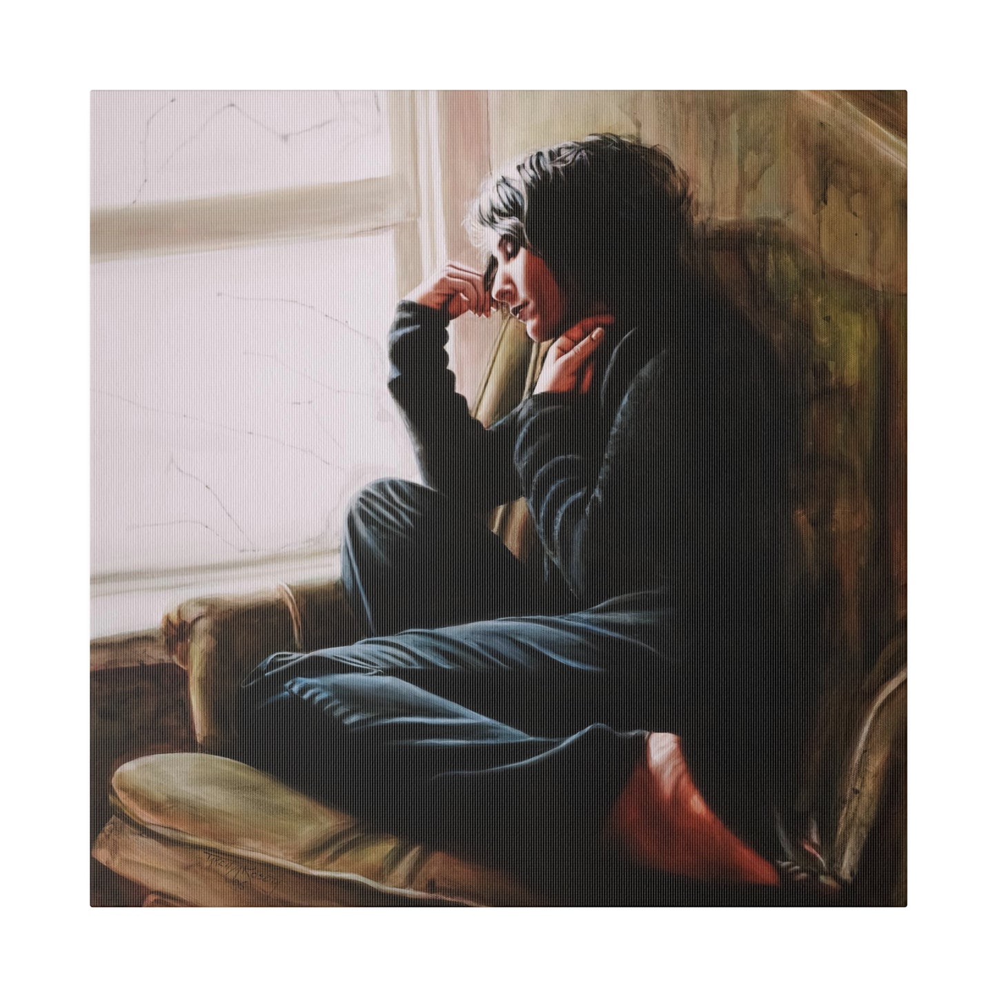 "Seeking Solace" - Original Painting by Takenya Rosetta, Stretched Canvas