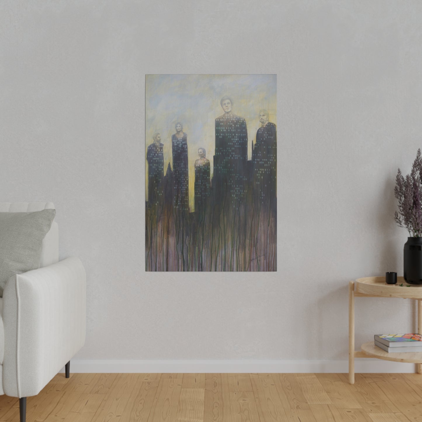 "Temple" - Original Painting by Takenya Rosetta, Stretched Canvas