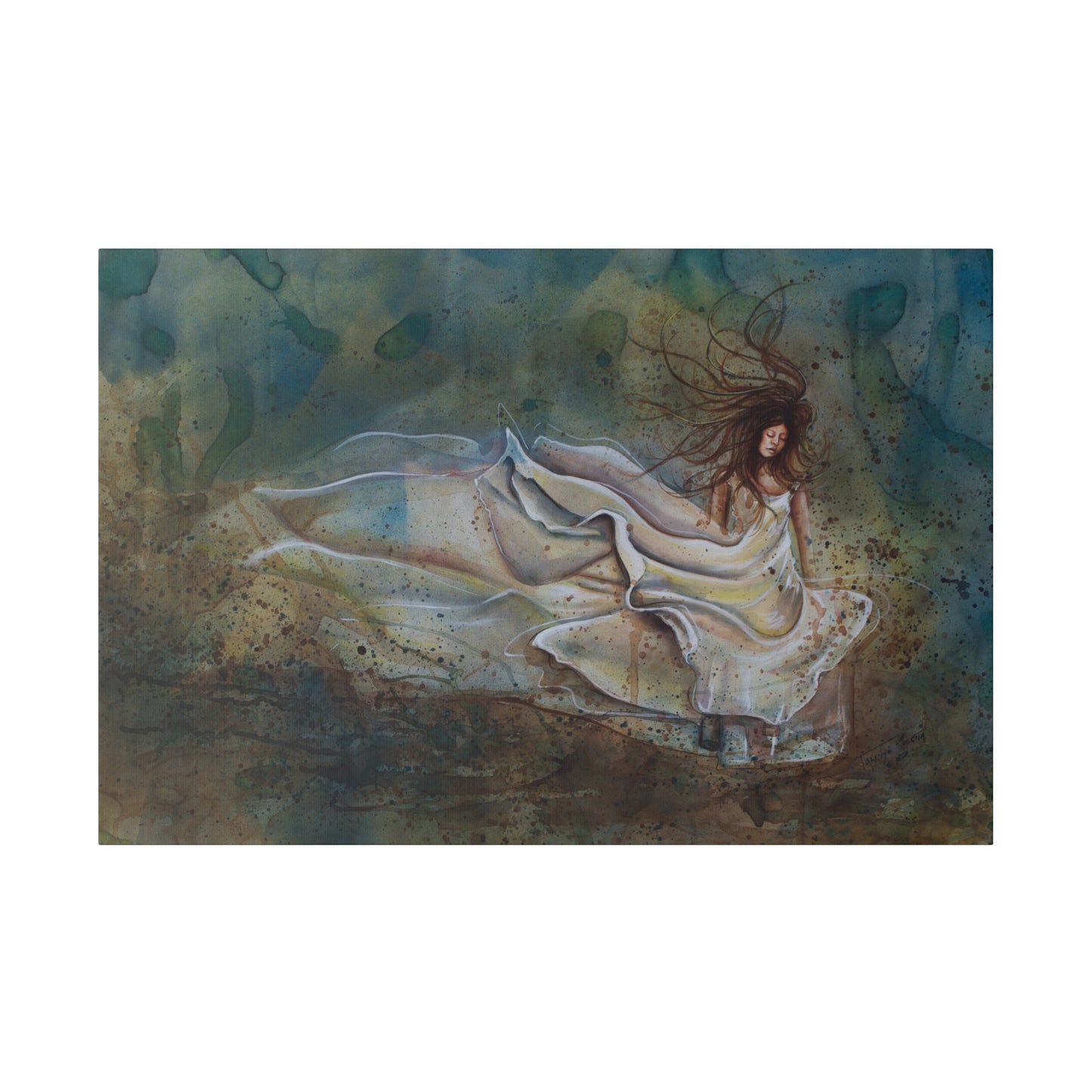 "Calm in the Storm" - Original Painting by Takenya Rosetta, Stretched Canvas