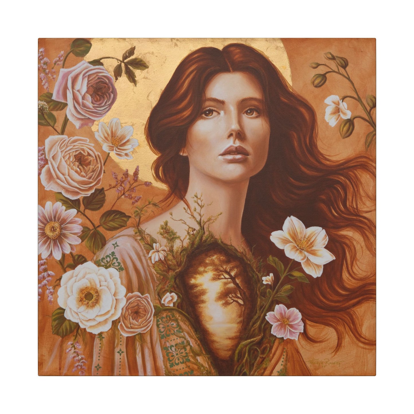 Experiencing Growth: Eden – Satin Canvas Print (20x20) by Takenya Rosetta