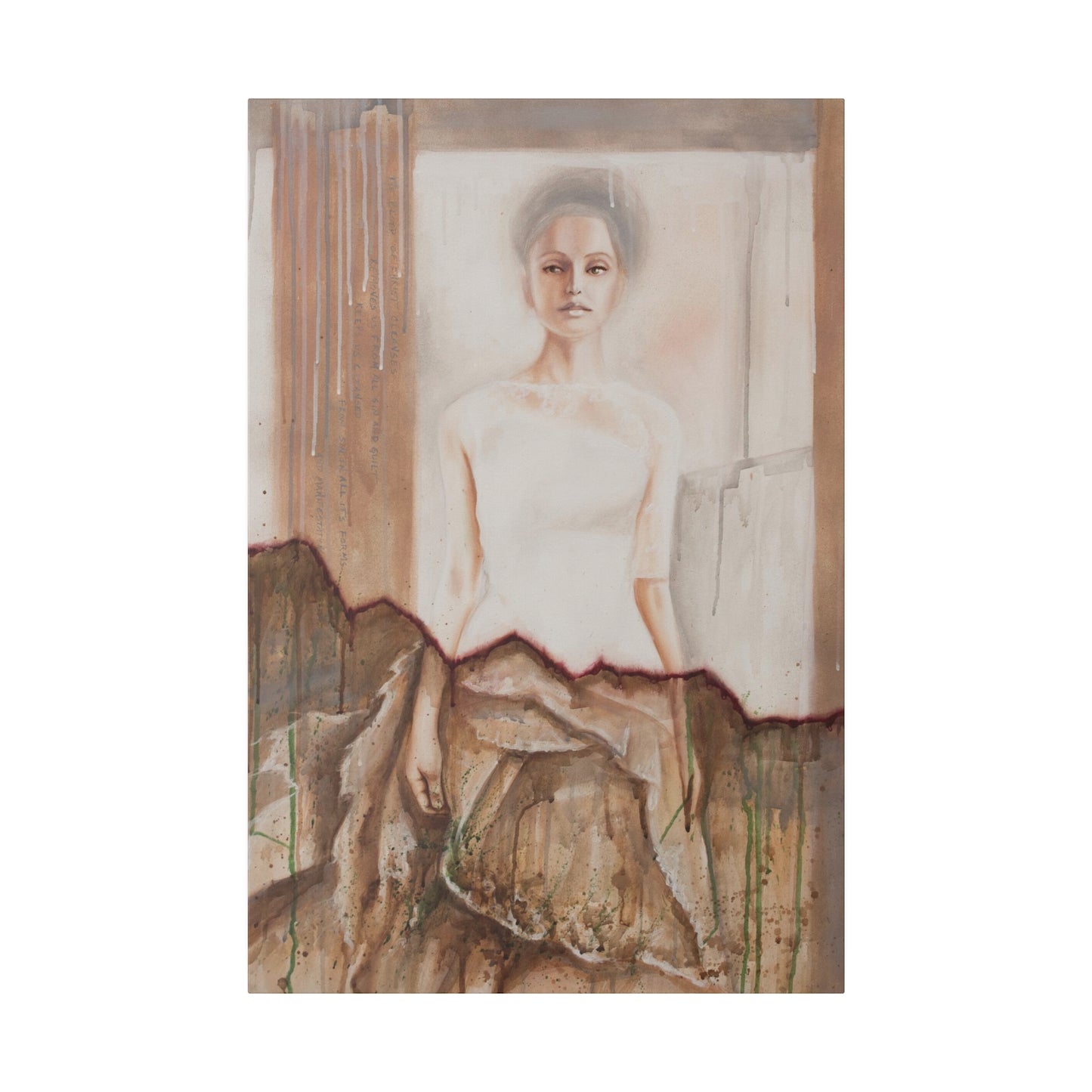 "The Bride" - Original Painting by Takenya Rosetta, Stretched Canvas