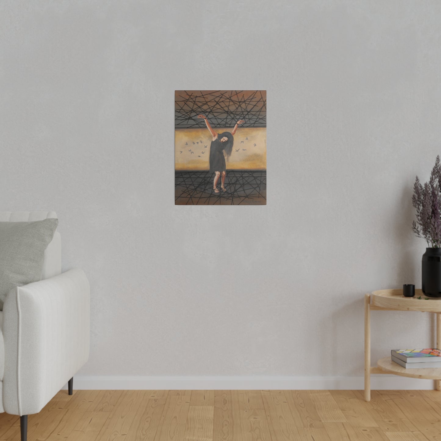 "Experiencing Shame: Helpless" - Original Painting by Takenya Rosetta, Stretched Canvas