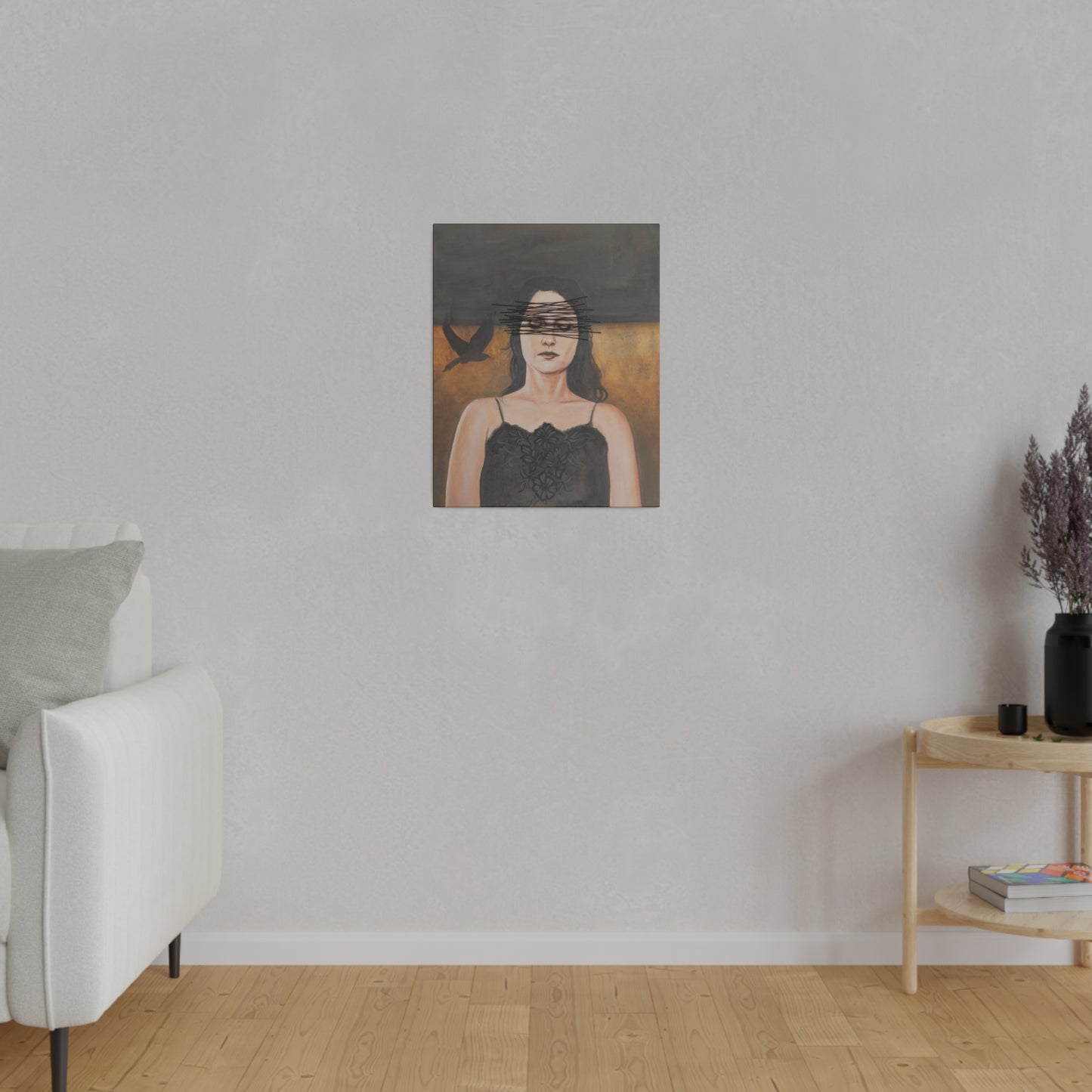 "Experiencing Shame: Unseen" - Original Painting by Takenya Rosetta, Stretched Canvas