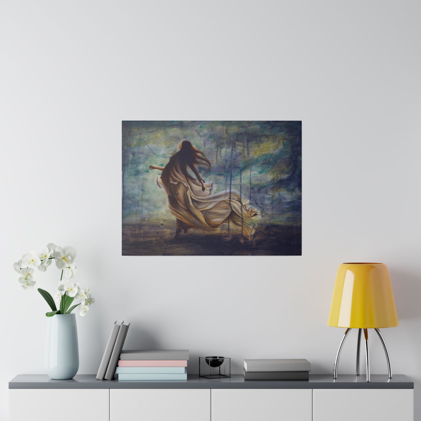 "Calm in the Storm" - Original Painting by Takenya Rosetta, Stretched Canvas