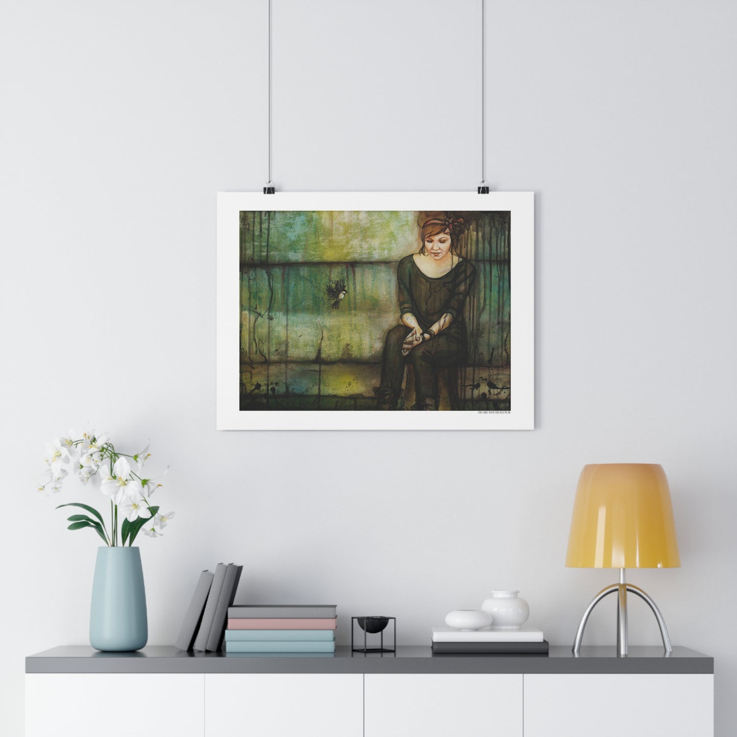 "The Girl With the Red Bow" Giclée Art Print by Takenya Rosetta