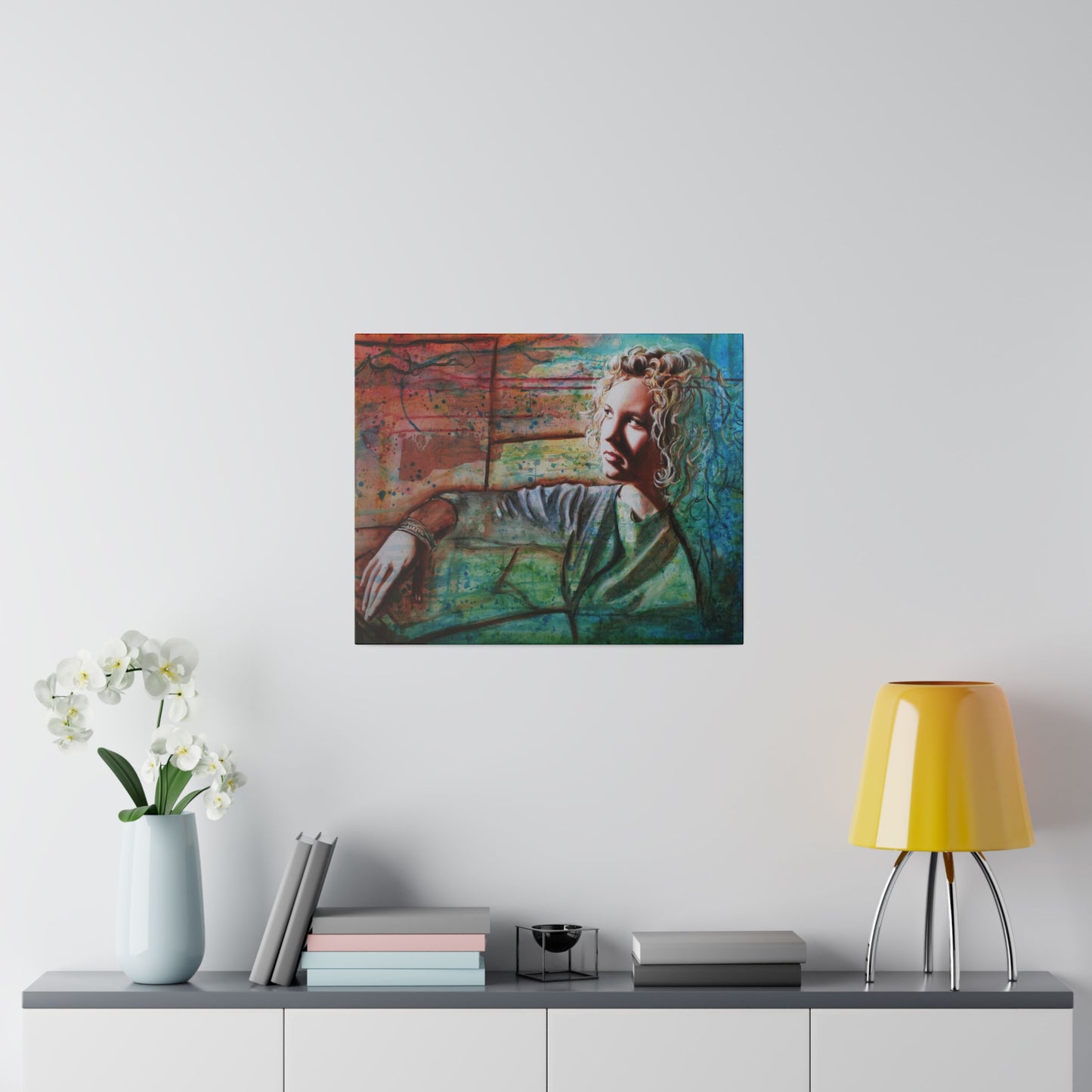 "Anticipating Arrival" - Original Painting by Takenya Rosetta, Stretched Canvas