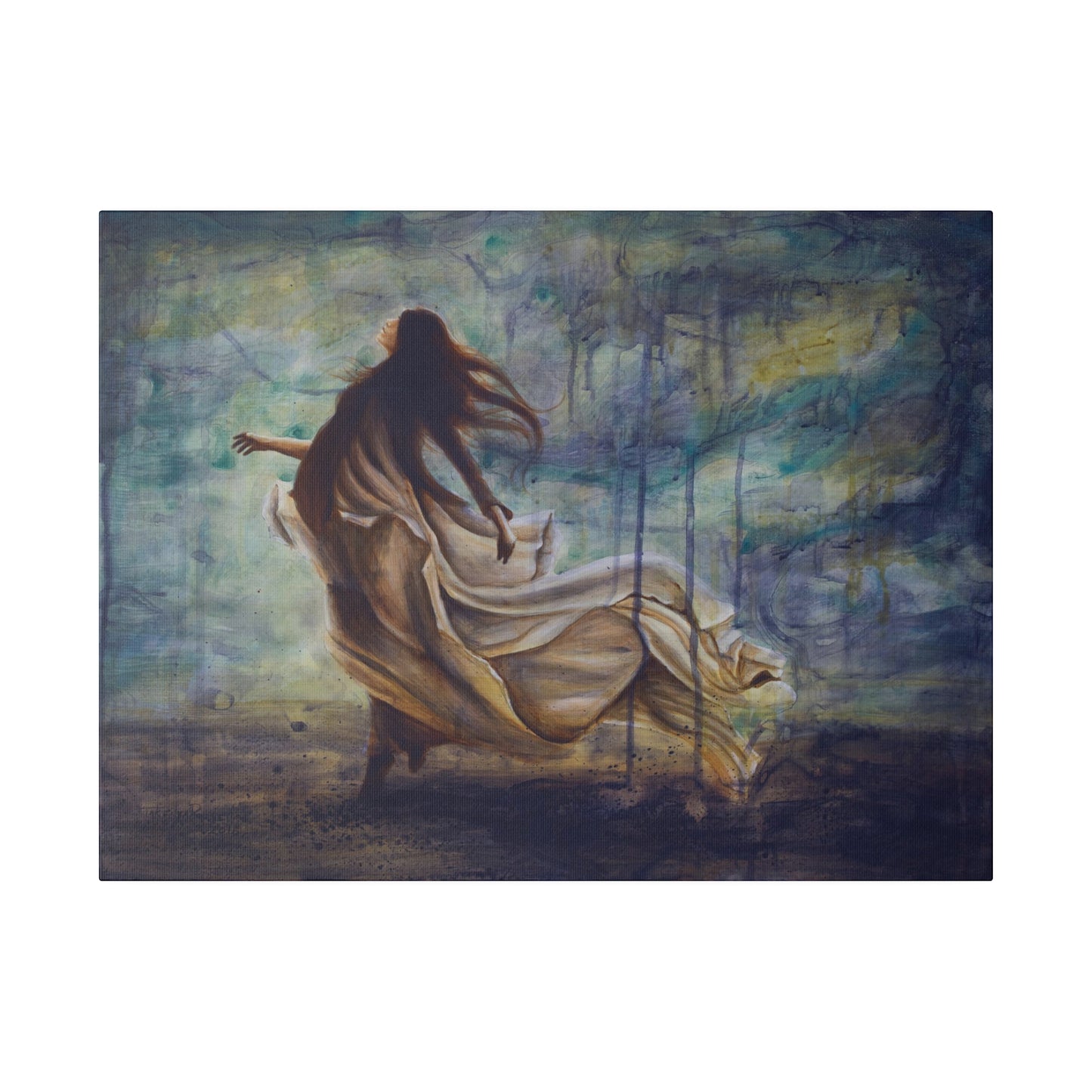 "Calm in the Storm" - Original Painting by Takenya Rosetta, Stretched Canvas