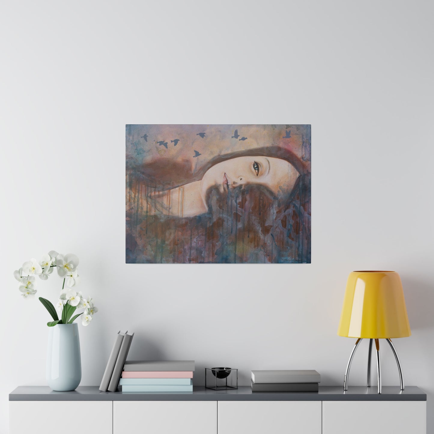 "Serenity" - Original Painting by Takenya Rosetta, Stretched Canvas