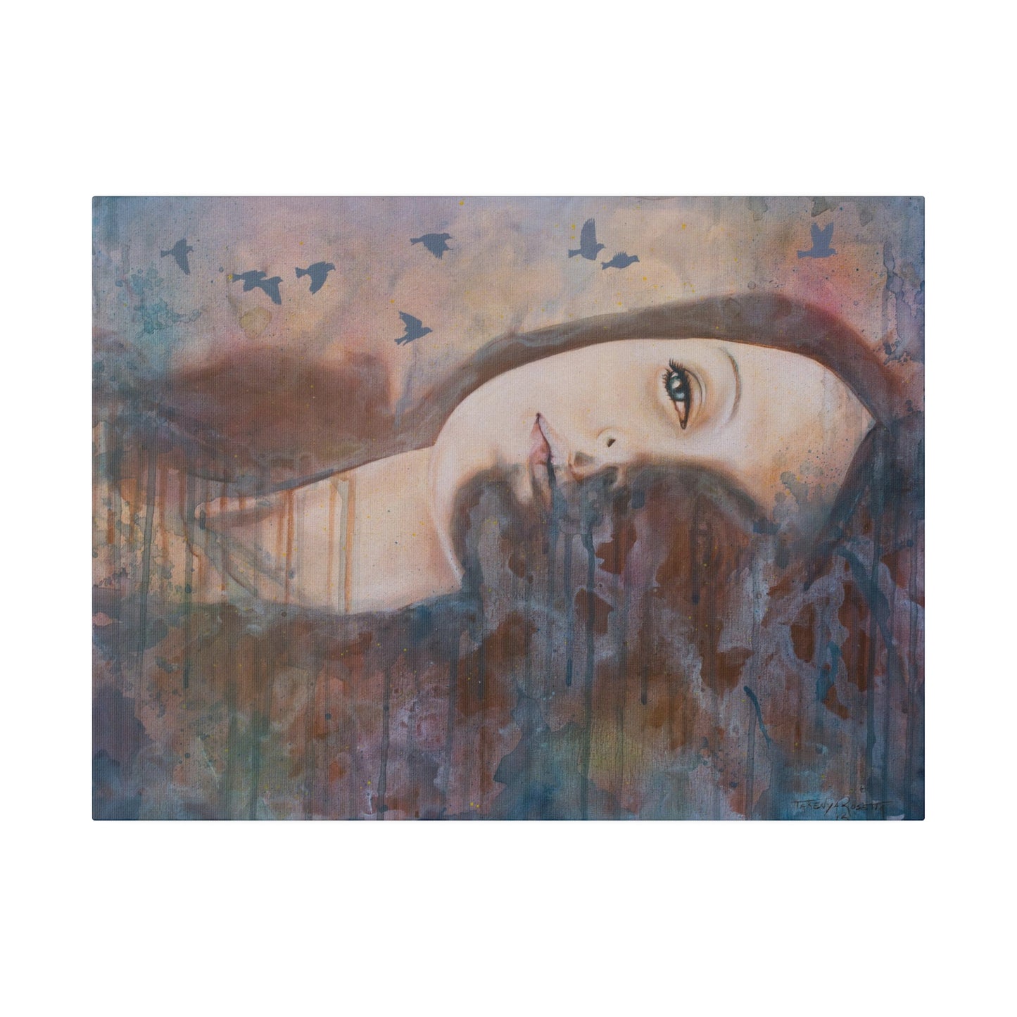 "Serenity" - Original Painting by Takenya Rosetta, Stretched Canvas