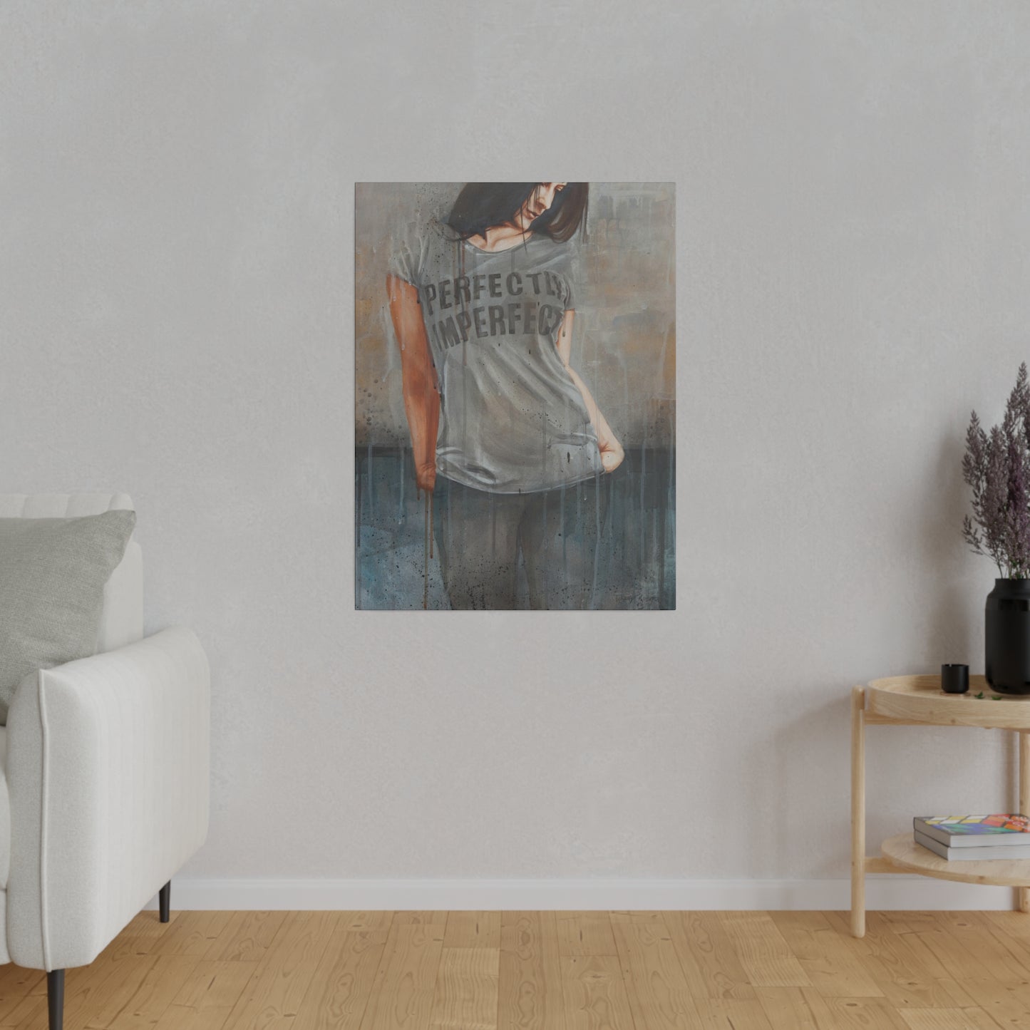 "Perfectly Imperfect" - Original Painting by Takenya Rosetta, Stretched Canvas