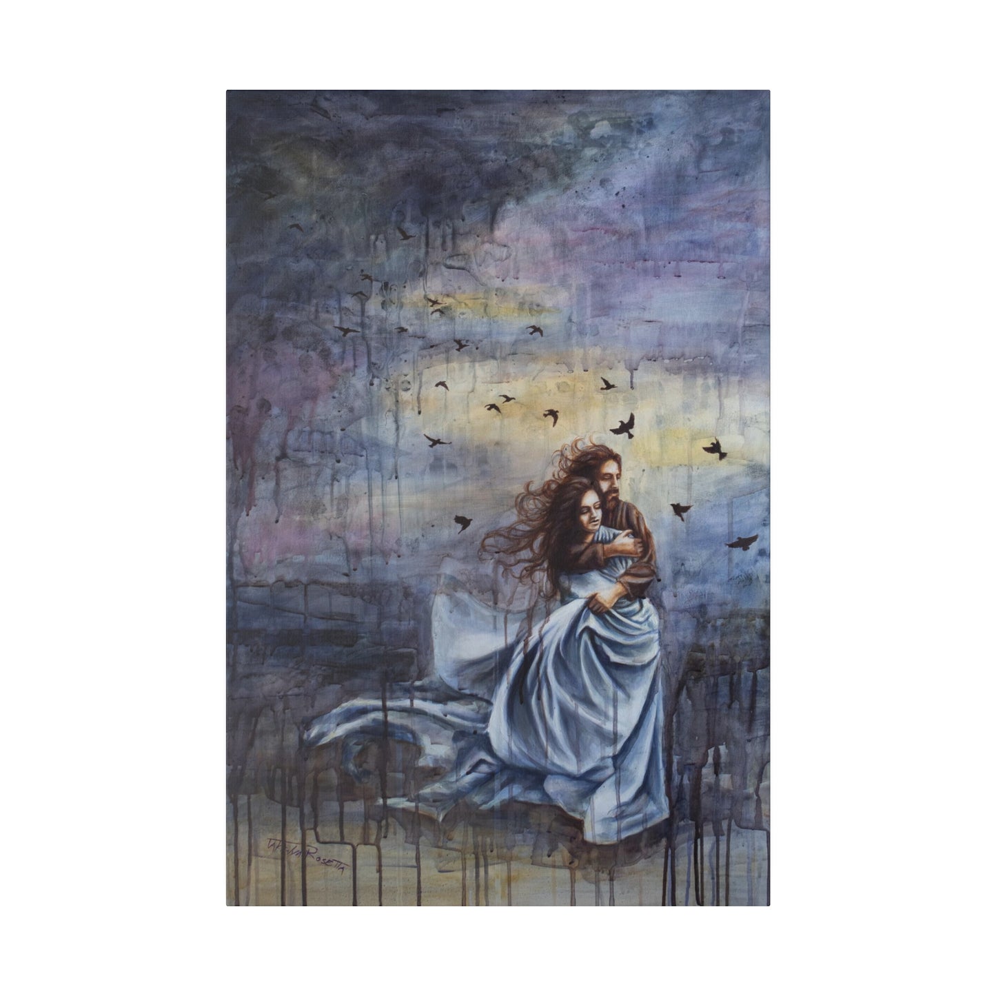 "I Am in the Storm" - Original Painting by Takenya Rosetta, Stretched Canvas