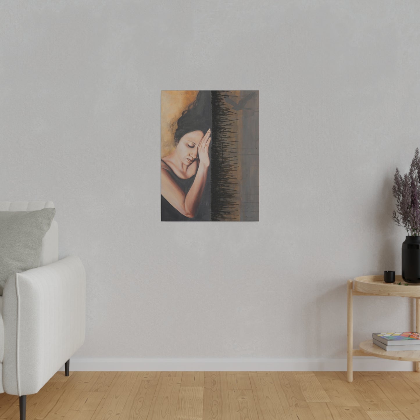 "Experiencing Shame: Isolated" - Original Painting by Takenya Rosetta, Stretched Canvas