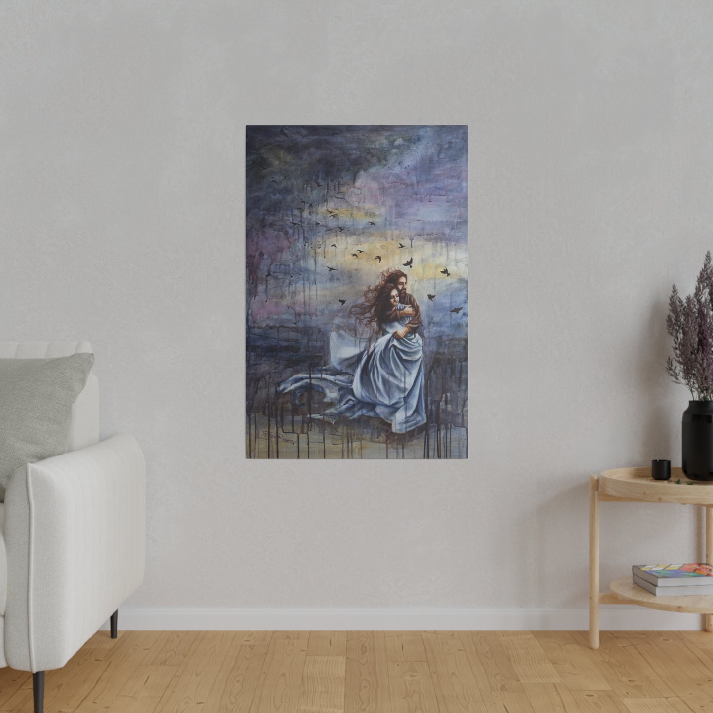 "I Am in the Storm" - Original Painting by Takenya Rosetta, Stretched Canvas