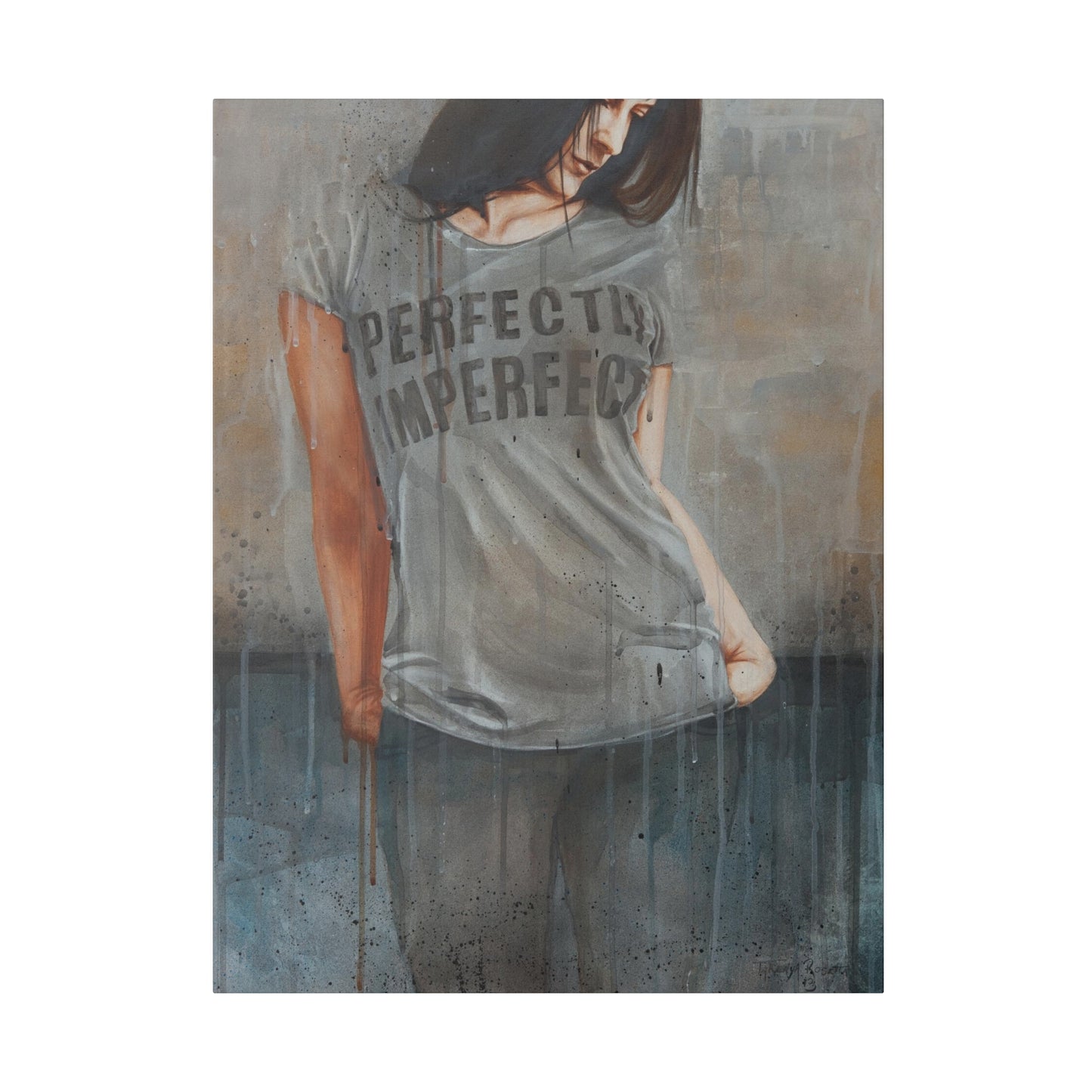 "Perfectly Imperfect" - Original Painting by Takenya Rosetta, Stretched Canvas