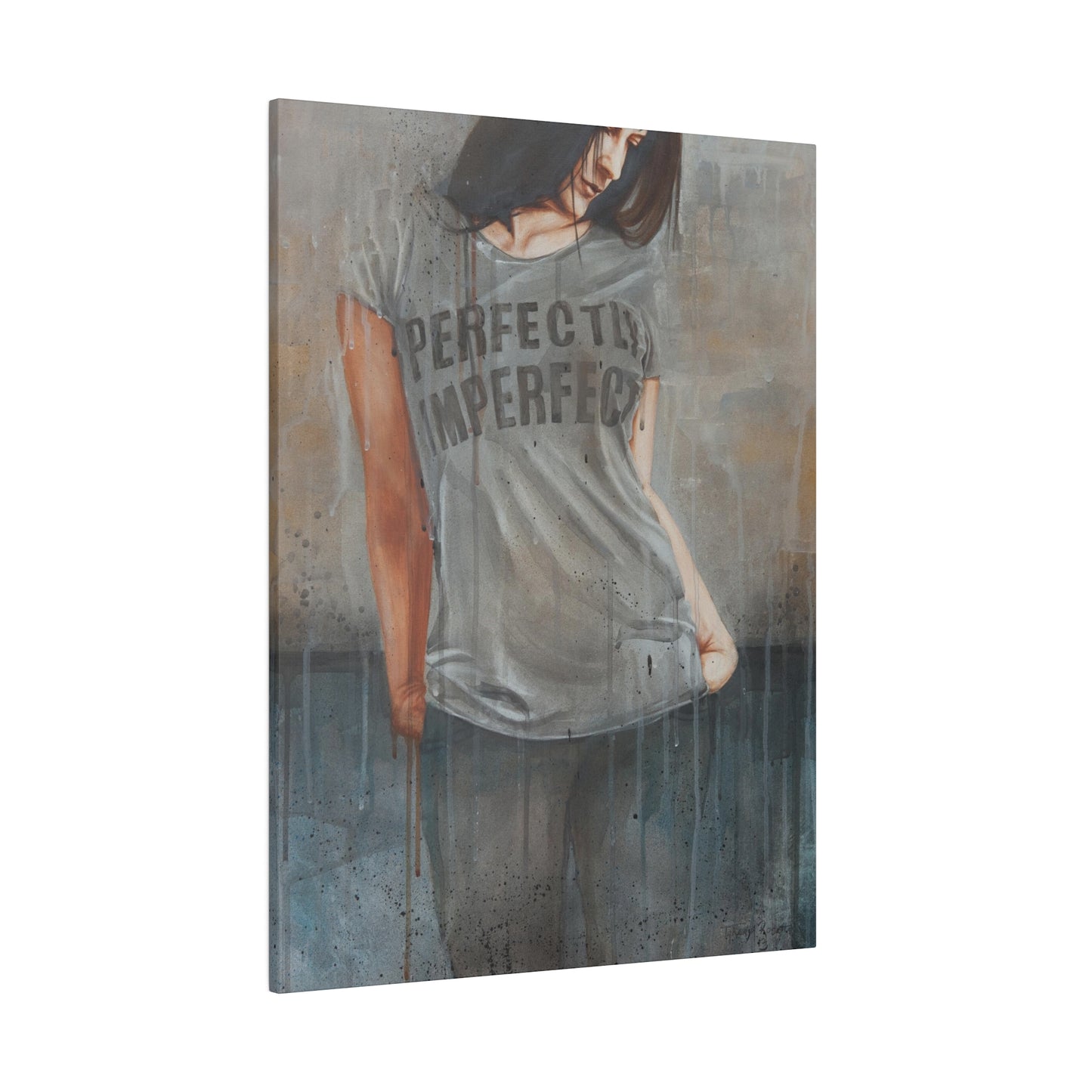 "Perfectly Imperfect" - Original Painting by Takenya Rosetta, Stretched Canvas