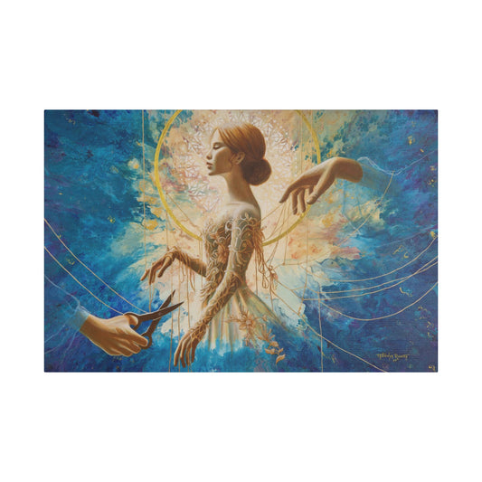 Cutting Ties – Satin Canvas Print (20x30) by Takenya Rosetta