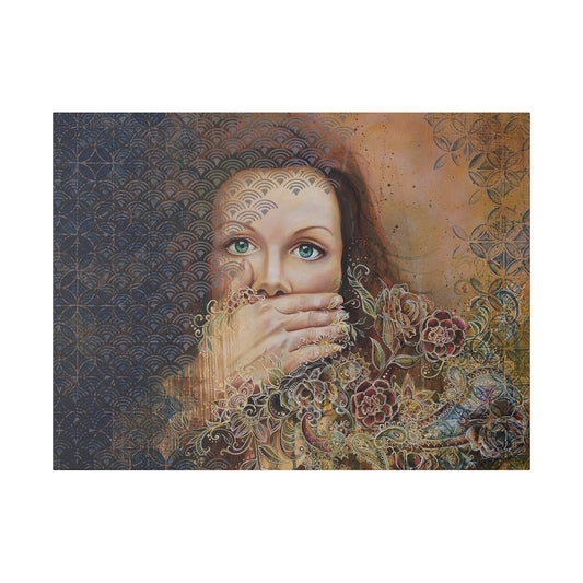 "I Will Not Stay Silent" - Original Painting by Takenya Rosetta, Stretched Canvas
