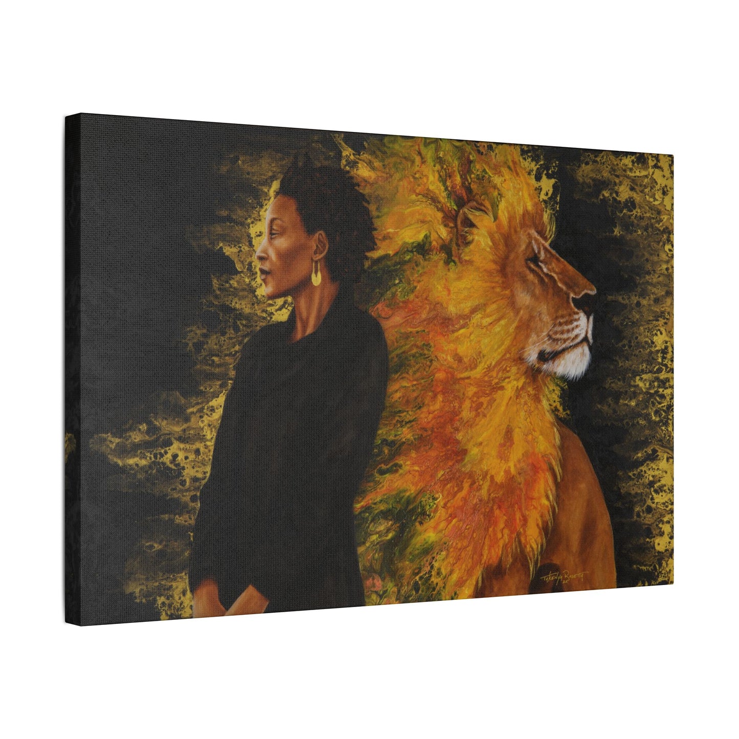 Your Love is Fierce – Satin Canvas Print (20x30) by Takenya Rosetta